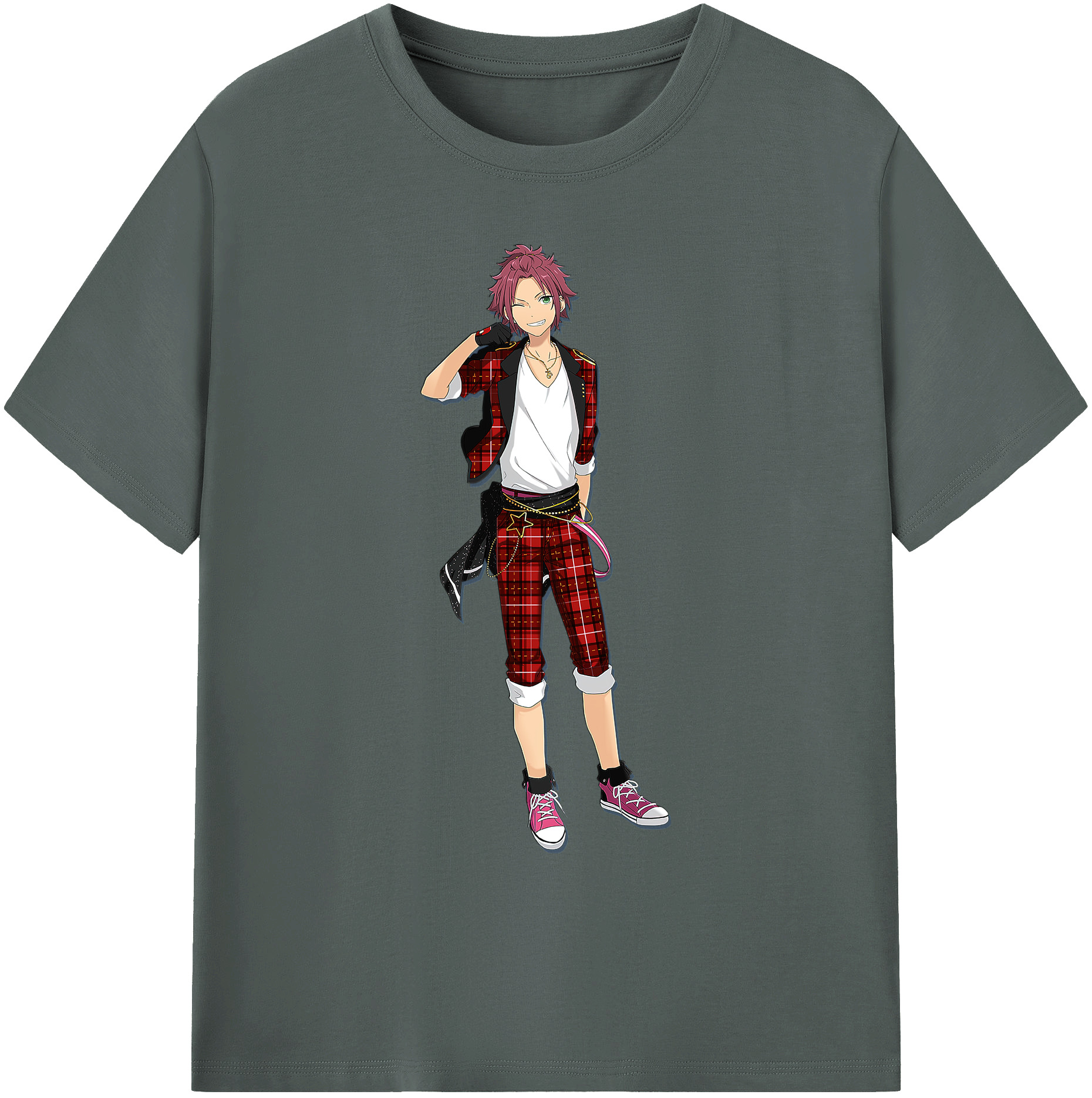 （画像用） あんさんぶるスターズ! Ensemble Stars 綿100％ メンズ半袖Tシャツ｜肌触りやわらか＆通気性
